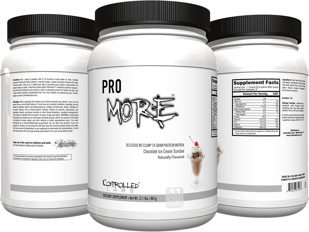 ΕΛΕΓΧΘΗΜΕΝΟ LABS Promore Promore Protein Powder (27 services) - 24g Protein Per Scoop - 94% Χωρίς ζάχαρη, Premium Smooth-Dink Formula (Chocolate Ice Cream Sundae) (27 Servings, Chocolate Ice Cream Sundae)