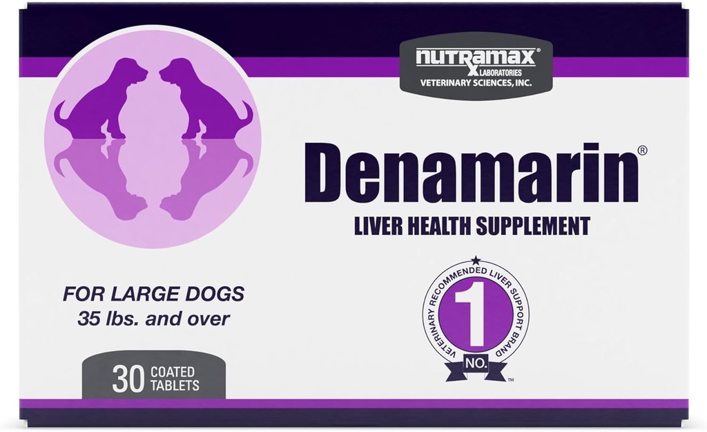 Nutramax Denamarin Συμπλήρωμα για την υγεία του ήπατος των μεγάλων σκύλων - με S- Adenosylmethionine (Same) και Silybin, 30 δισκία blister
