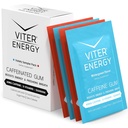 Viter Energy Caffeinated Gum 60mg Caffeine, B Βιταμίνες, Guarana, Sugar Free. (Variety, 2pcs, 4 Pack)