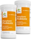 Terry Φυσικά FloraSure Probiotic - Συμπλήρωμα πέψης για την ενίσχυση κατά της περιστασιακής Bloating & Υποστήριξη Αέριο Ανακούφιση - Υποστήριξη για την υγεία των ορνίθων με Bifidobacterium Bifidum - 30 Κάψουλες (Pack of 2)