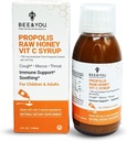 BEE and You Propolis Extract Σιρόπι Βήχας w/Vitamin C, Καταπραϋντικό Μέλι, Φυσική Ανοσοποιητική Υποστήριξη, Ανακούφιση Πονηρού Λαρύγγι, Αντιοξειδωτικά, για Παιδιά & Ενήλικες, 5 Fl Oz, για Άνδρες και Γυναίκες
