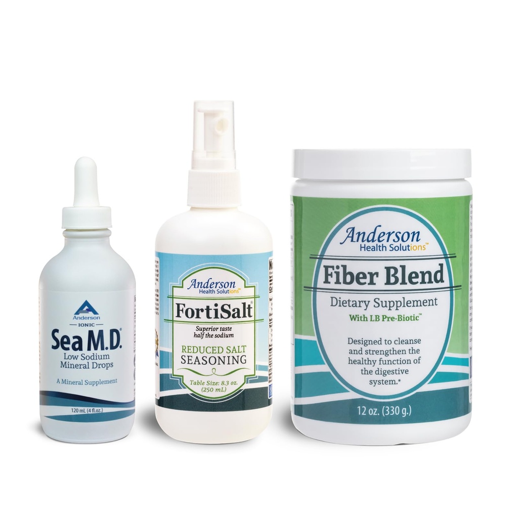 Ultimate Health Boost Bundle (Σταγόνες Ορυκτών Αιχμής, Χαμηλό Σκυρόδεμα Νάτριου & Μείγμα Ίνας)