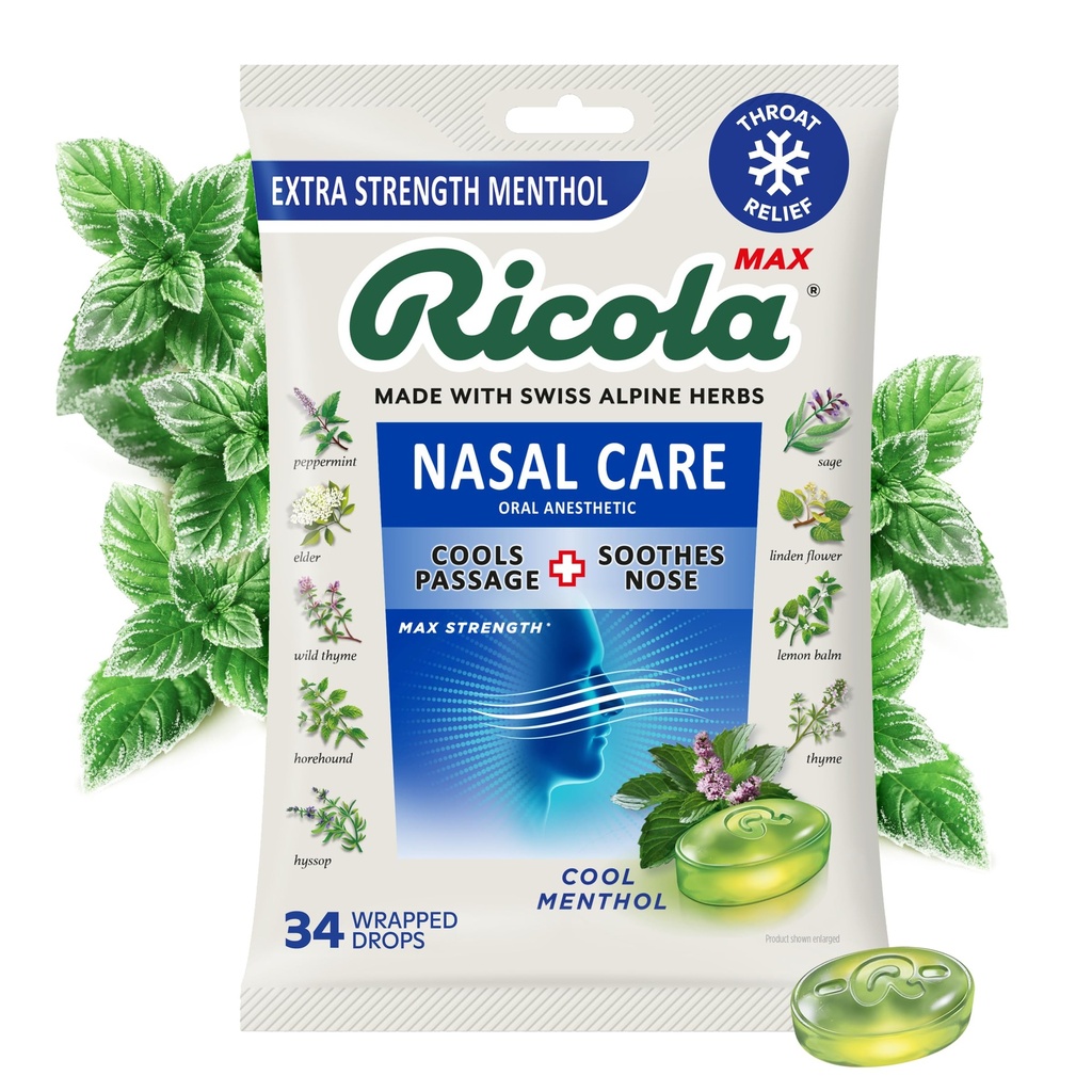 Ricola Max Cool Menthol Nasal Care Μεγάλη τσάντα 