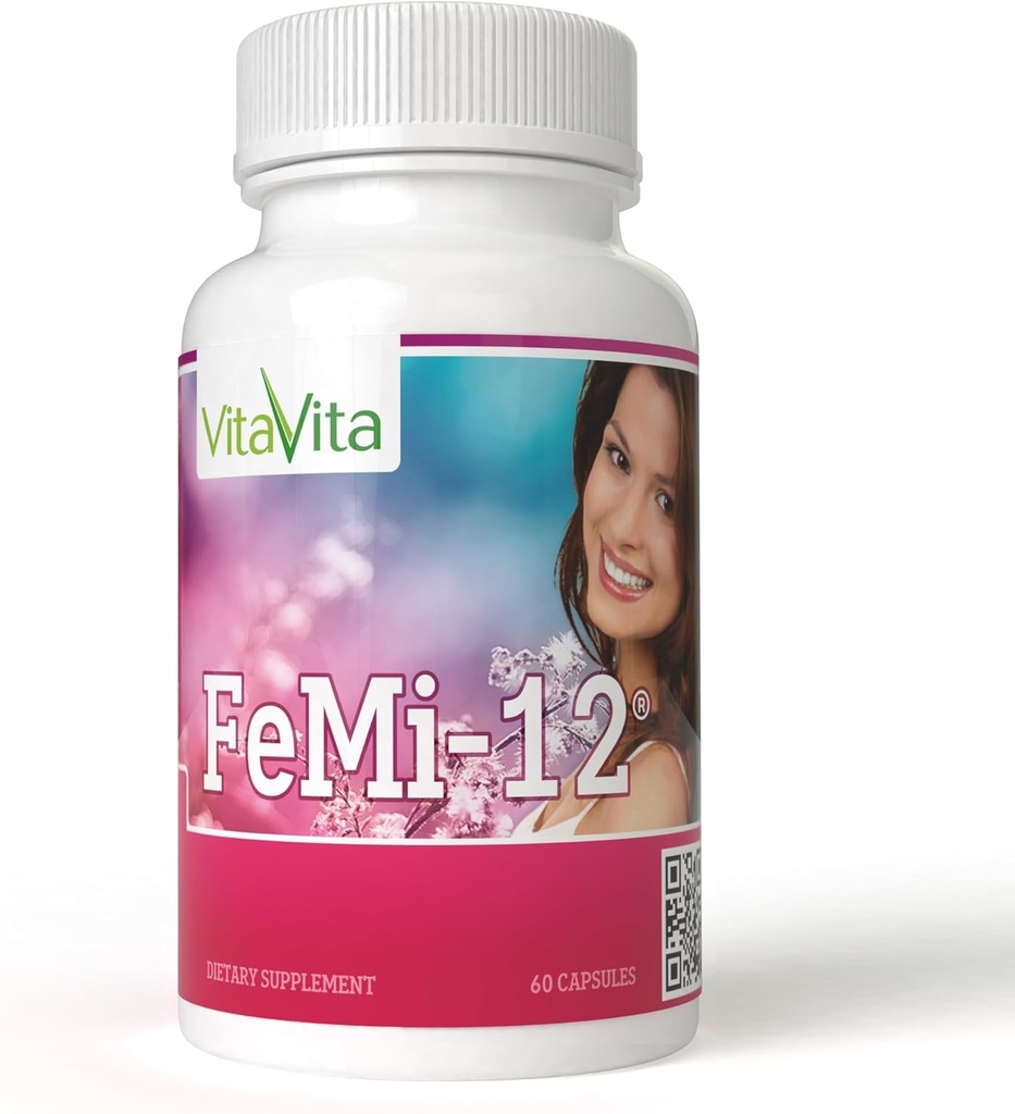 FeMi-12, Helps Alleviate Women's Monthly Period Discomforts & Supports Normal Menstruation (60 Capsules)