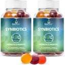 Belive Synbiotics - Probiotic & Prebiotic Fiber Gummies – Υψηλής Δύναμης Ινουλίνη (3g), Συμπλήρωμα Διαιτητικής Ίνας, Επιπεφυκτική Υποστήριξη για Παιδιά & Ενήλικες - Φράουλα, Λεμόνι, Βατόμουρο Γεύση 
