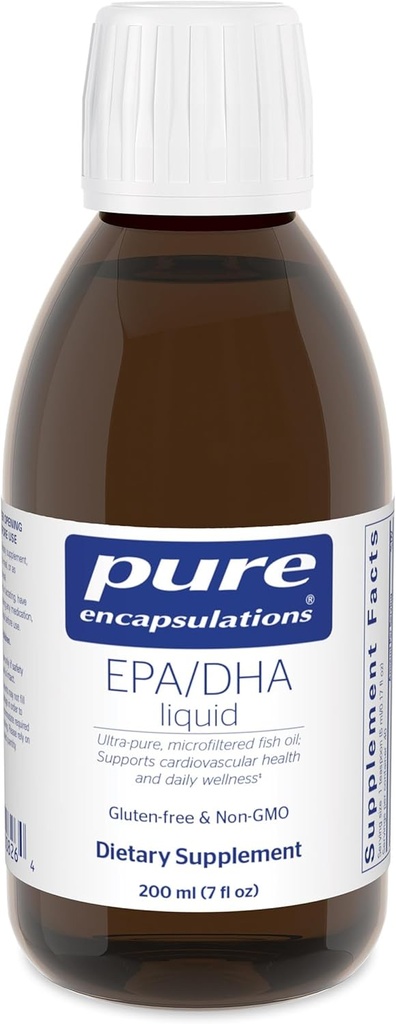 Pure Encapsulations EPA/DHA Liquid | Ultra-Pure, Molecularly Distilled Fish Oil Liquid | 7 fl. oz. | Lemon Flavor