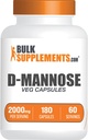 BulkSupplements.com Κάψουλες D-Mannose - D- Mannose συμπλήρωμα, για την υποστήριξη της ουρικής αρτηρίας - Vegan & Gluten Free, 3 κάψουλες ανά υπηρεσία (2000mg), 180 Count (Pack of 1)