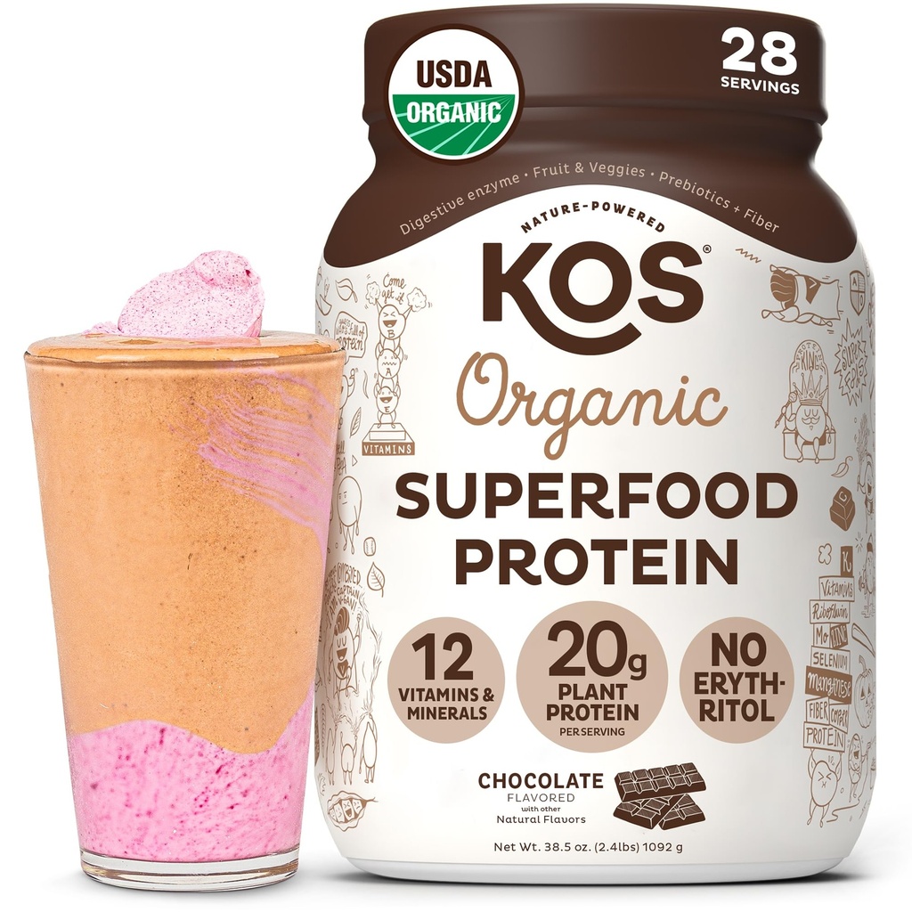 KOS Vegan Protein Powder Erythritol Free, Chocolate - Βιολογική Πρωτεΐνη Πρωτεΐνης Πρωτεΐνης Πρωτεΐνης Πρωτεΐνης Πρωτεΐνης Πρωτεΐνης Πρωτεΐνης Πρωτεΐνης Μείγμα Πρωτεΐνης Πρωτεΐνης Πρωτεΐνης Πρωτεΐνης, Φυτά με βάση Πλούσια σε Βιταμίνες & Ορυκτά - Κέτο, Χωρίς Γαλακτοκομικά - Αντικατάσταση Αγεύματος για Γυναίκες & Άνδρες, 28 Μερίδες