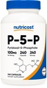 Nutricost P5P Βιταμίνη B6 συμπλήρωμα 100mg, 240 κάψουλες (Pyridoxal-5-Phosphate) - Χορτοφαγικά Φιλικά, μη ΓΤΟ, Χωρίς γλουτένη