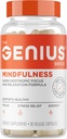 The Genius Brand Genius Mindfulness - Brain Health Supplement - Υποστηρίζει υγιή mindsets - Ηρεμία, ενέργεια, μνήμη & Focus Υποστήριξη - Ashwagandha, NeuroFactor & More - 30 χάπια Veggie