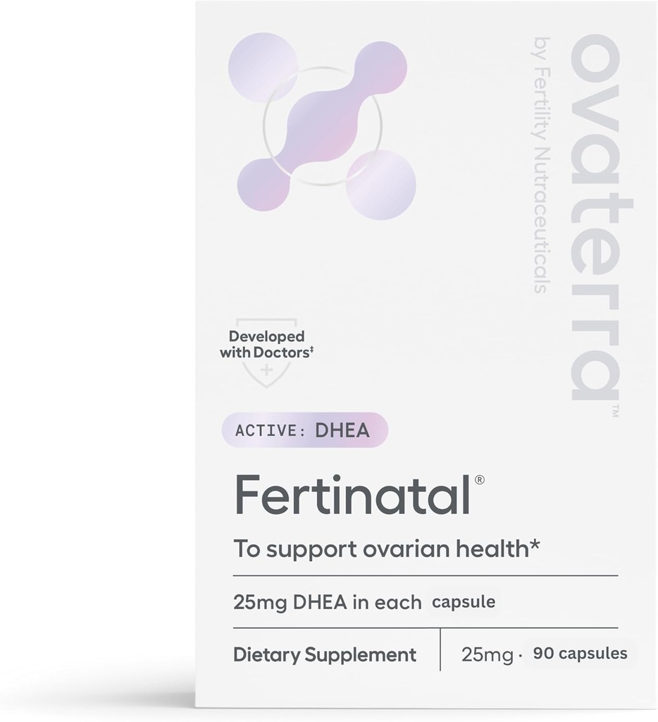 Micronized DHEA Female Natural Plant-Based Fertility Supplement 90-25mg Capsules - 28 Day Supply