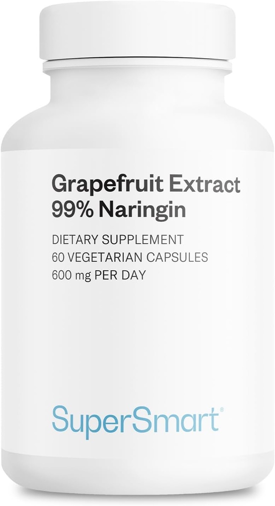 Supersmart - εκχύλισμα γκρέιπφρουτ 600mg ανά ημέρα (99% μερινίνη) - Συμπλήρωμα GSE υψηλής ισχύος 