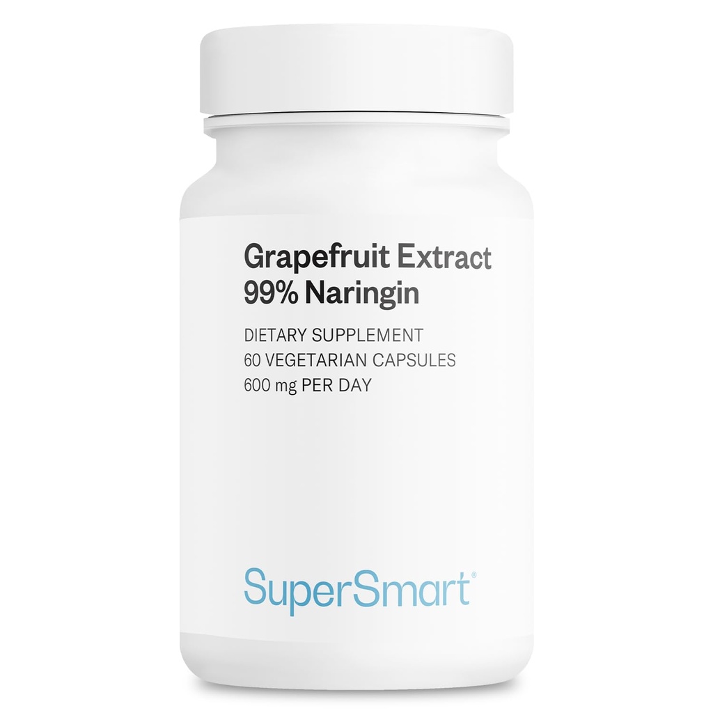 Supersmart - εκχύλισμα γκρέιπφρουτ 600mg ανά ημέρα (99% μερινίνη) - Συμπλήρωμα GSE υψηλής ισχύος 