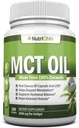 MCT Oil - 3000mg ανά Σερβίρισμα - 180 Softgels - Κατασκευασμένο από 100% Βιολογικές Καρύδες - Μη ΓΤΟ, Ψυχρό Πιέζεται, Παλαιοφιλικές κάψουλες - Μεγάλη για Εστίαση & Υγεία των Ούλων