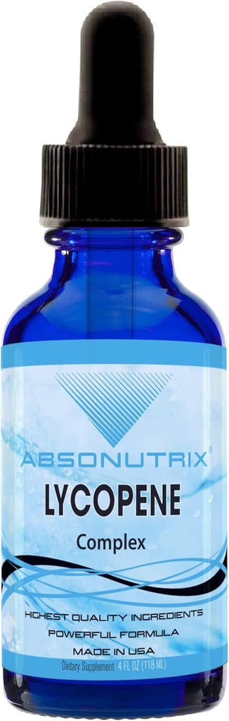 Absonutrix Lycopene Complex- 50 mg 4 Oz Μπουκάλι, 200 υψηλής ισχύος σερβιρίσματα, αγνά συστατικά, Trid-Party Tested, Γρήγορη απορρόφηση, GMP-Certified, Μη-GMO, Σκληρό-ελεύθερο προϊόντα, Κατασκευασμένο στις ΗΠΑ
