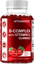 Vitamatic Vitamin B Complex Gummies with Vitamin C & Inositol - Φυσικό άρωμα φράουλας - 60 Gummies (1 μπουκάλι)