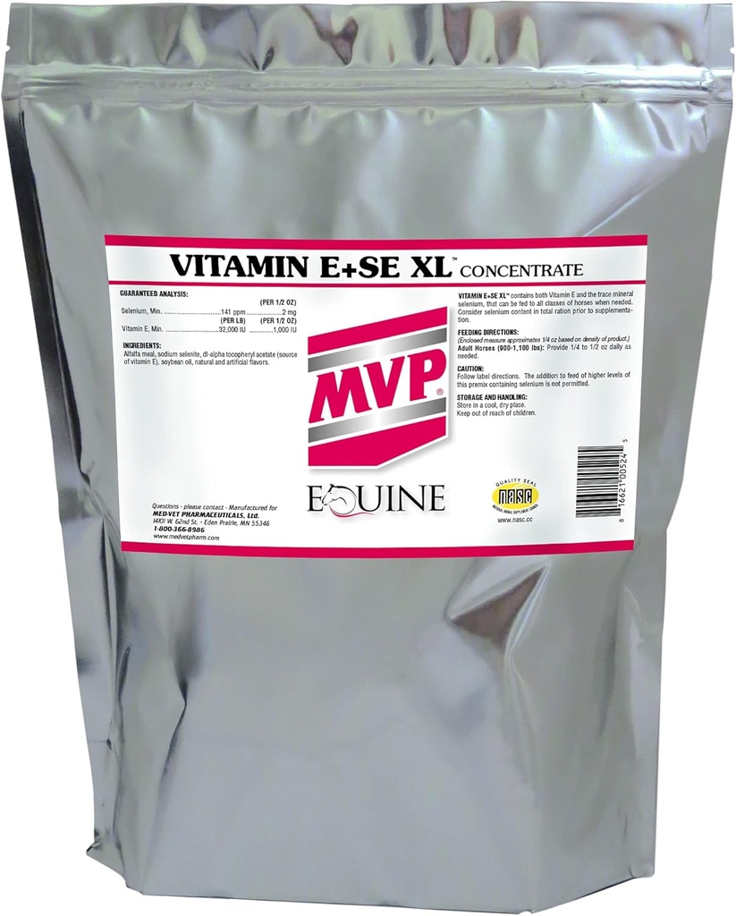 Βιταμίνη E/SE XL (5lb) συμπυκνωμένη φόρμουλα για την υποστήριξη της υγιούς μυϊκής λειτουργίας στα άλογα