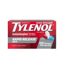 Tylenol Extra Strength Acetaminophen Rapid Release Gels, Fast, Strong Pain Relief, Fever Reducer, 500 mg Gelcaps with Laser‑Drilled Holes for Fast Release, OTC Medicine, 100 Count