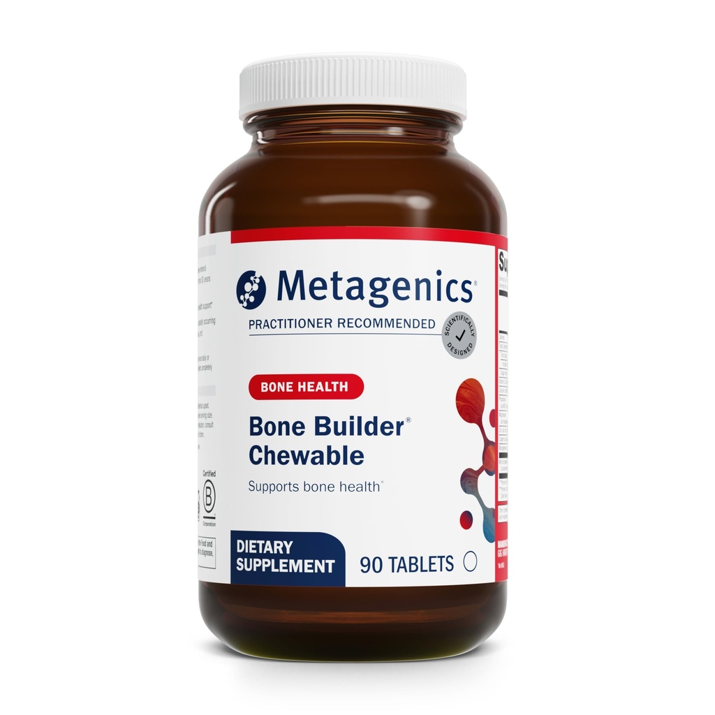 Μεταγονική Οστική Οικοδομήτης Chewable Supplement - Ασβέστιο, βιταμίνη D & Μαγνήσιο για τη δύναμη των οστών και την υγεία των δοντιών * - Υποστηρίζει Καρδιαγγειακή & Ανοσολογική λειτουργία * - Μη ΓΤΟ, Χωρίς γλουτένη - 90 Μασώμενα δισκία