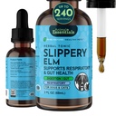 Animal Essentials Slippery Elm - Εκχύλισμα βοτάνων για σκύλους και γάτες, προωθεί την υγιεινή πέψη, λειτουργία του εντέρου, πιστοποιημένα βιολογικά βότανα, όλα τα φυσικά, αναπνευστική υγεία, υγρή φόρμουλα - 2 Fl Oz