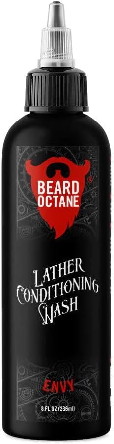 Beard Octane: Envy Beard Wash - 8 oz Σαμπουάν για Μαλακούς, Ενυδατωμένους Γονείς με Βούτυρο Καριτέ & Jojoba - Made in USA