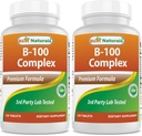 Best Naturals B 100 Complex 120 δισκία (B Complex Vitamins) (120 Count (Pack of 2))
