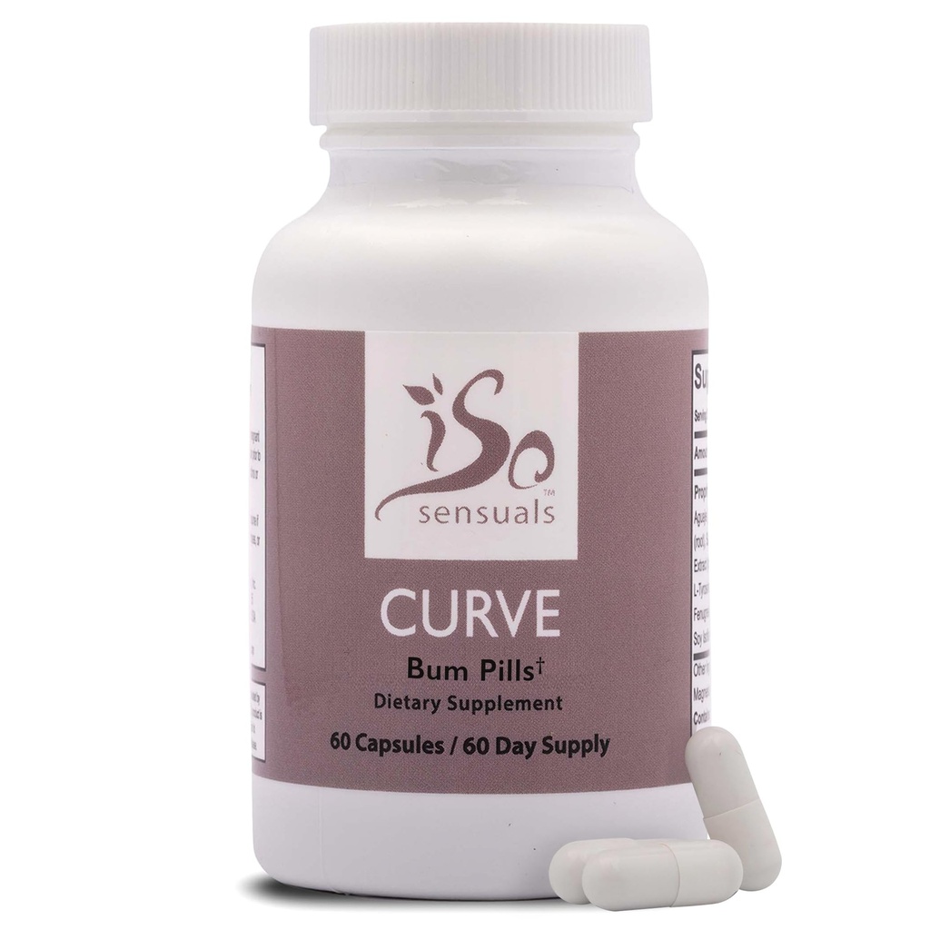 IsoSensuals Curve Butt Enhancement Χάπια - Bum Bum Booty Χάπια για Bigger Butt. 60 Εύκολα να καταπιούν κάψουλες