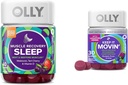OLLY μυών αποκατάστασης ύπνου Gummies με μελατονίνη, ταρτ κεράσι & βιταμίνη D, δυσκοιλιότητα ανακούφιση Gummies με Rβέντι, Prunes & Amla - 40 & 30 κόμης