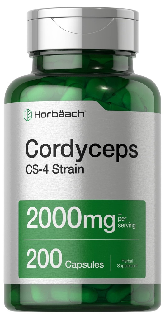 Horbäach Cordyceps Mushroom Κάψουλες 2000mg 