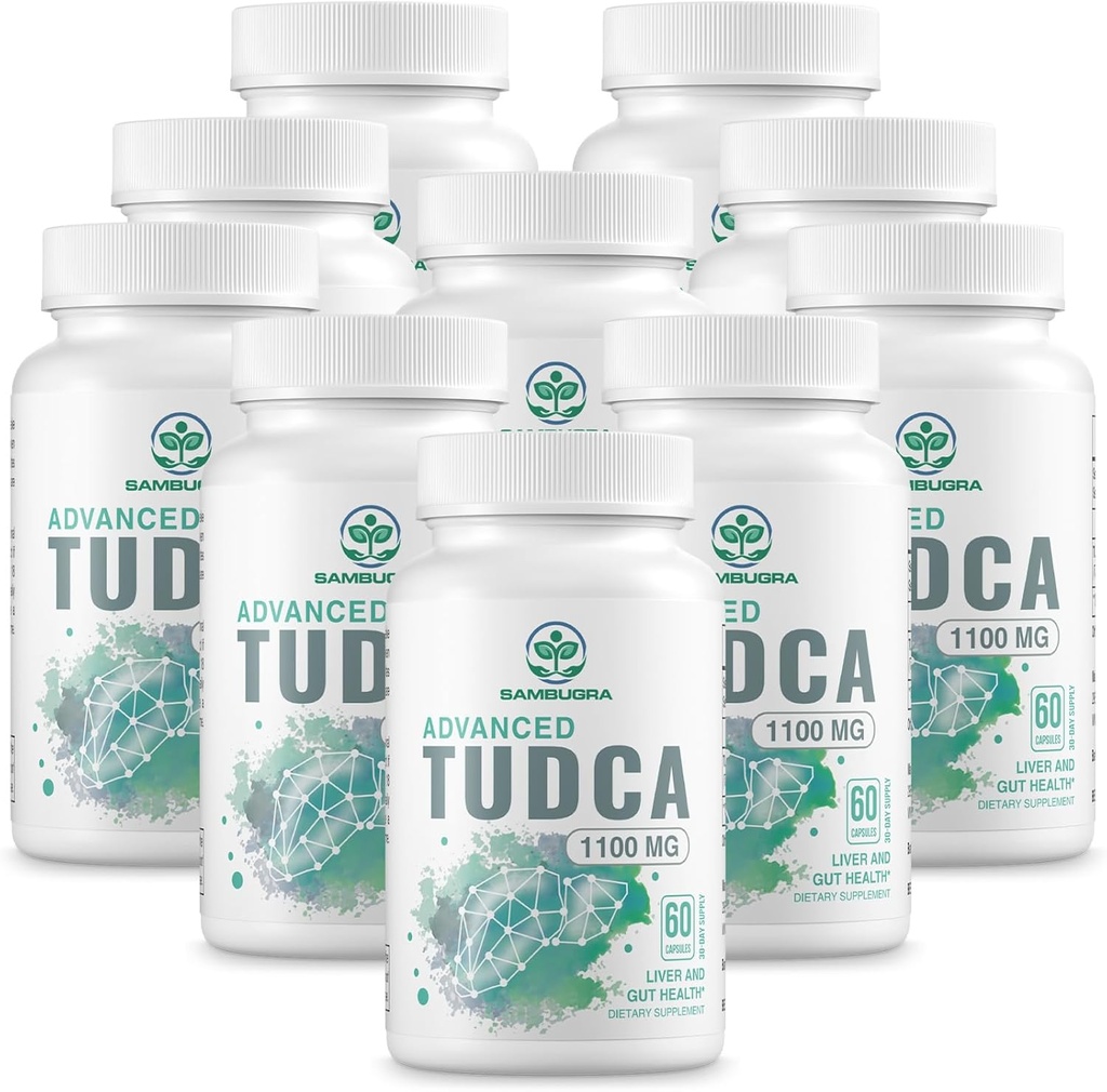 Συμπληρώματα ήπατος TUDCA 1100mg, 3rd Party Tested Ultra Strength Bile Salt TUDCA Supplement, Liver Support for Liver Cleanse Detox and Repair, 600 Κάψουλες