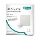 Dimora Αλγινικό ασβέστιο Dressing, 4'' x 4'' Patches,10 Ατομικά Στείρα, Μαλακό και άκρως απορροφητικό Dressing Gauze, Μη Stick Padding