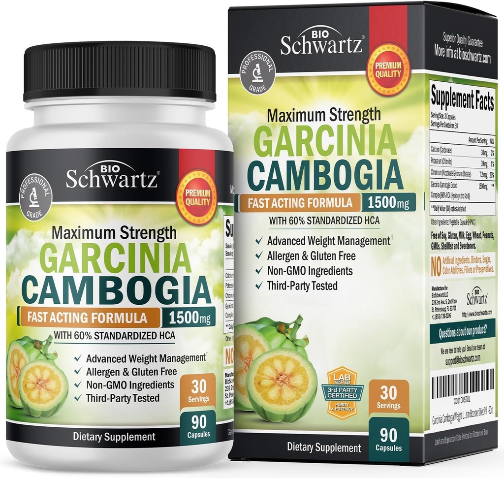 Garcinia Cambogia Χάπια απώλειας βάρους - 1500mg HCA Pure Extract - γρήγορη δράση όρεξη καταπιεστική - λίπος Burner για τις γυναίκες και τους άνδρες για να βοηθήσει να χάσει το βάρος - αποφρακτικός μεταβολισμός χάπι - 90 κάψουλες