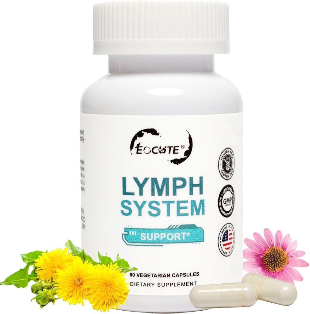 Lymph System Support Supplement - Λεμφική Απογύμνωση συμπλήρωμα με εκχύλισμα Echinacea purourea, εκχύλισμα Dandelion 60 Count