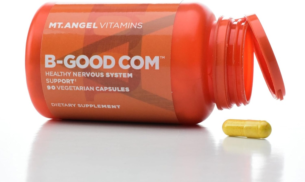 Mt. Angel Vitamins - B-Good Com (σύμπλεγμα βιταμινών Β), Υγιεινή υποστήριξη νευρικού συστήματος (60 κάψουλες χορτοφάγων)