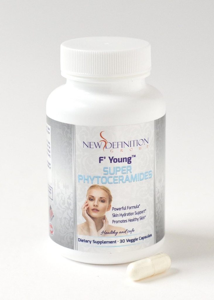 F’ YoungTM Super Phytoceramides by Purely Natural Herbal, to Achieve Wrinkle Prevention and Protect Skin from Hilmful Rulpation, Sunshine, and Stress, Made in USA