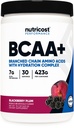 Nutricost BCAA Ενεργό με Glutamie, Citrullie, και Coconut Hydration Powder (BlackBerry Plum) 30 Σερβιρίσματα - Διακλαδισμένη αλυσίδα Αμινοξέα με Hydration Complex - Χωρίς γλουτένη, Μη ΓΤΟ