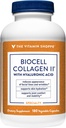 Η βιταμίνη Shoppe Biocell Collagen II με Υαλουρονικό Οξύ 1000mg - Προάγει το Υγιεινό Δέρμα, τις αρθρώσεις και το Καρτιά - Υποστηρίζει την Ενυδάτωση & Ελαστικότητα - για την Καθημερινή Ευεξία (60 κάψουλες λαχανικών)