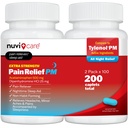 NUVICARE Pain Relief PM, Acetaminophen 500mg & Diphenhydramine 25mg, 2Pk | Compares to Tylenol PM; relieves nighttime aches, pains & headache while helping you fall asleep, extra strength, sleep aid