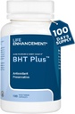 Ενίσχυση ζωής BHT Plus - Αντιοξειδωτικό Συντηρητικό - 180mg BHT και 80mg Βιταμίνη C (Ascorbyl Palmitate) - 100