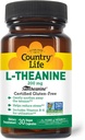 Country Life L- Theanine - 200 mg - 30 Κάψουλες για χορτοφάγους