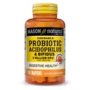 MASON NATURAL Probiotic Acidophilus με Bifidus, 50 ημέρες προσφοράς, υποστηρίζει υγιή φυσιολογική πέψη, γεύση φράουλας, 100 μασώμενα wafers