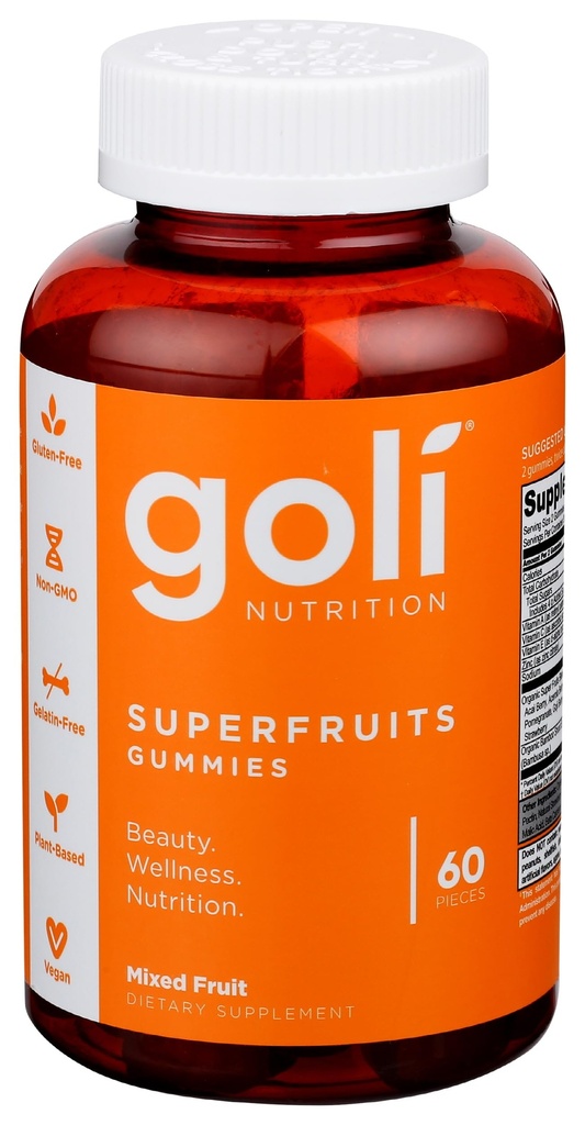 Goli Διατροφή μικτά φρούτα Superfruits Gummies, 60 CT