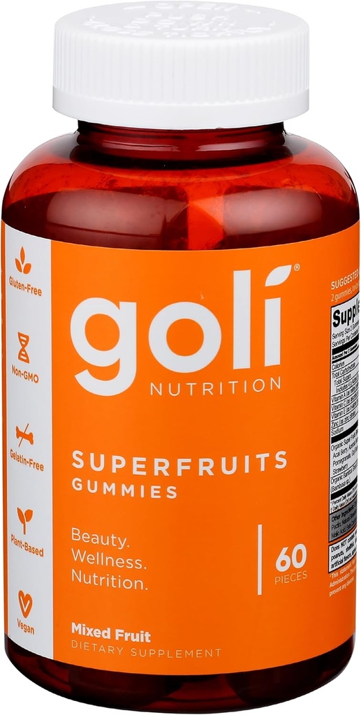 Goli Διατροφή μικτά φρούτα Superfruits Gummies, 60 CT