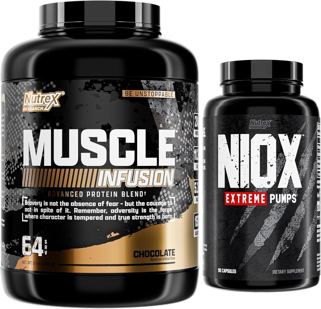 Nutrex έρευνα πρωτεΐνη ορού γάλακτος σκόνη, σοκολάτα μυών έγχυση Whey Isolate Plus Niox Bundle