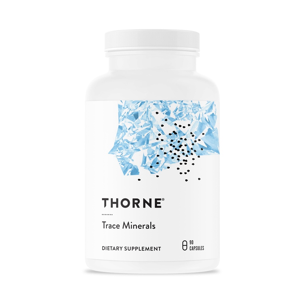 THORNE - Trace Minerals - Συμπλήρωμα διατροφής με ψευδάργυρο, βόριο & σελήνιο - Χηλικές μορφές - Πλήρης Φόρμουλα - 90 κάψουλες