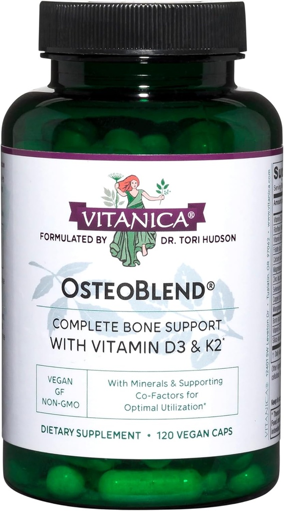 Vitanica, OsteoBlend, Οστική υποστήριξη, Vegan, 120 κάψουλες