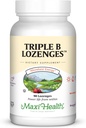 Maxi Health Triple B Lozenges - Βιταμίνη Β12 & Β6 & Βιοτίνη - Flavor Φράουλα - 90 Chewies - Kosher