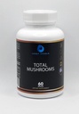 Total Mushrooms Capsule Supplement, 1330 mg - Mushroom Brain Supplement with Cordyceps, Reishi Mushroom, Shiitake, Lions Mane - Βελτίωση Εστίασης, Βοήθειας Digestion, Διανοητική Καθαρότητα, Ανοσία - 60 Count