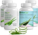 Συσκευασία καψακίων AloeCure Organic Aloe Vera - 4 τεμάχια - 2 x κάψουλες Aloe Vera, 2 x προβιοτικά + ένζυμα