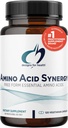 Σχέδια για την υγεία Amino Acid Synergy - Χορτοφαγικά Essential Amino Acids Συμπλήρωμα με BCAAs, Alpha-Ketoglutarate, Μεθειονίνη + B6 (P-5-P) - Υποστήριξη για Αθλητές + Μύες (120 Κάψουλες)